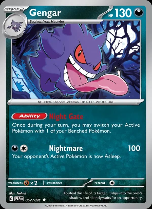 Gengar #057 — Paldean Fates