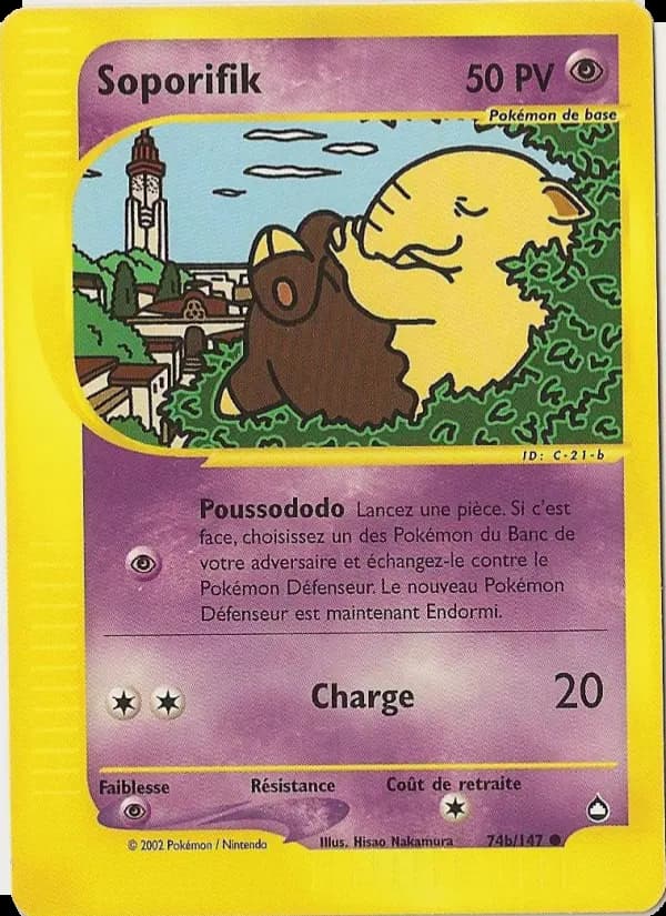 Carte Pokémon Soporifik #74b — Aquapolis