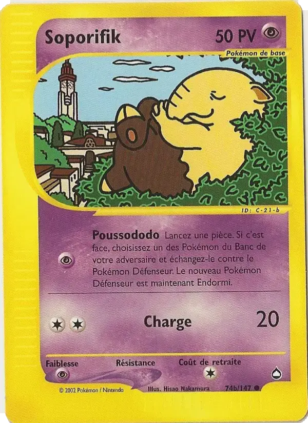 Carte Pokémon Soporifik #74b — Aquapolis