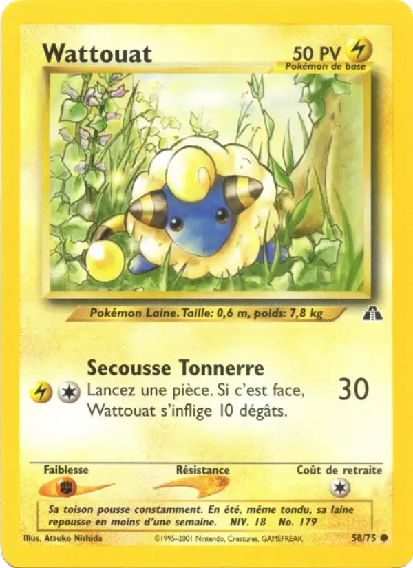 Carte Pokémon Wattouat #58 — Neo Discovery