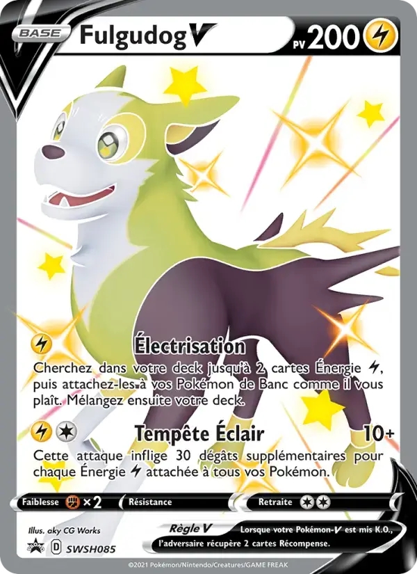 Carte Pokémon Fulgudog V #SWSH085 — Promos Épée et Bouclier