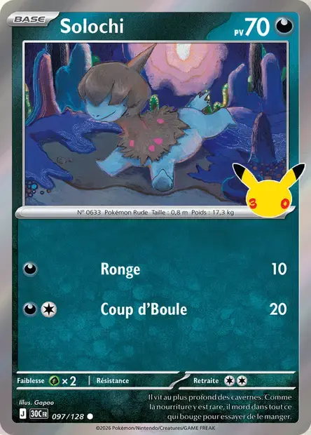Carte Pokémon Solochi #097 — 30ᵉ Anniversaire