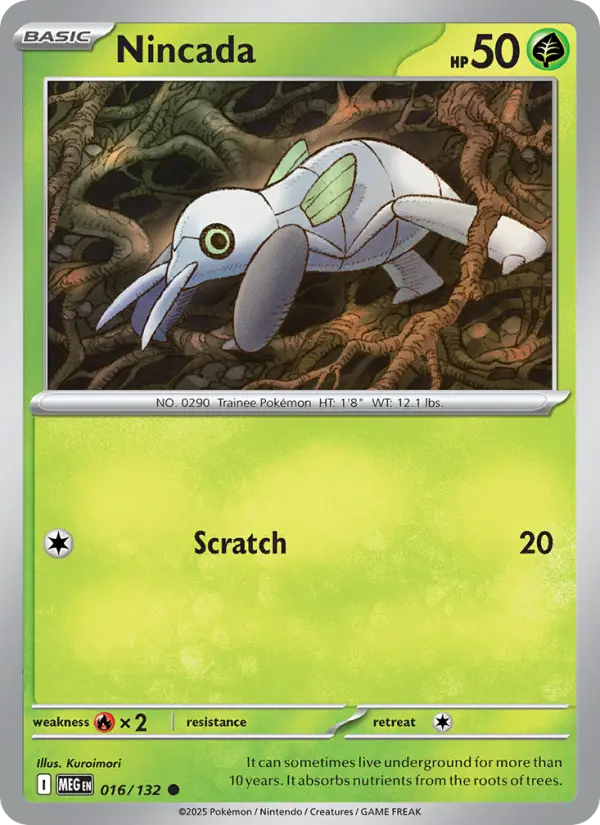Carte Pokémon Ningale #016 — Méga-Évolution