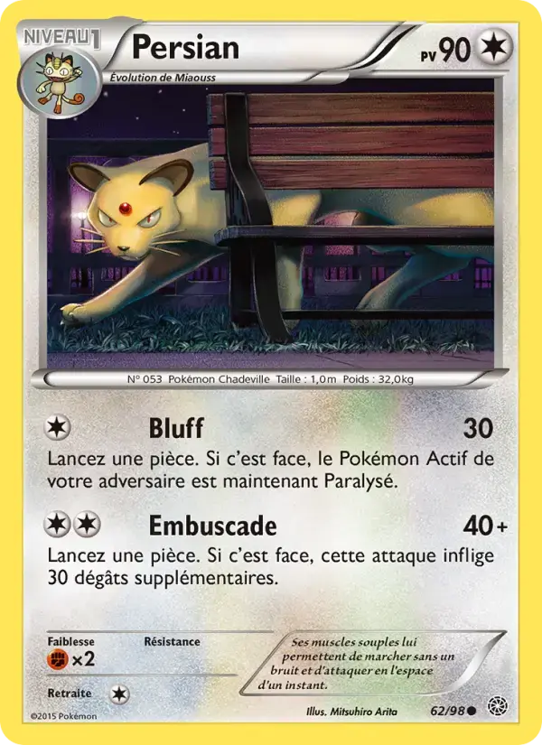 Carte Pokémon Persian #62 — Origines Antiques