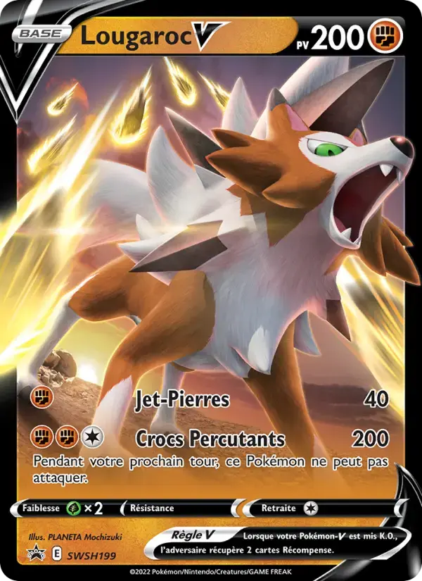 Carte Pokémon Lougaroc V #SWSH199 — Promos Épée et Bouclier