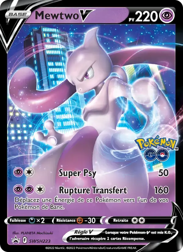 Carte Pokémon Mewtwo V #SWSH223 — Promos Épée et Bouclier