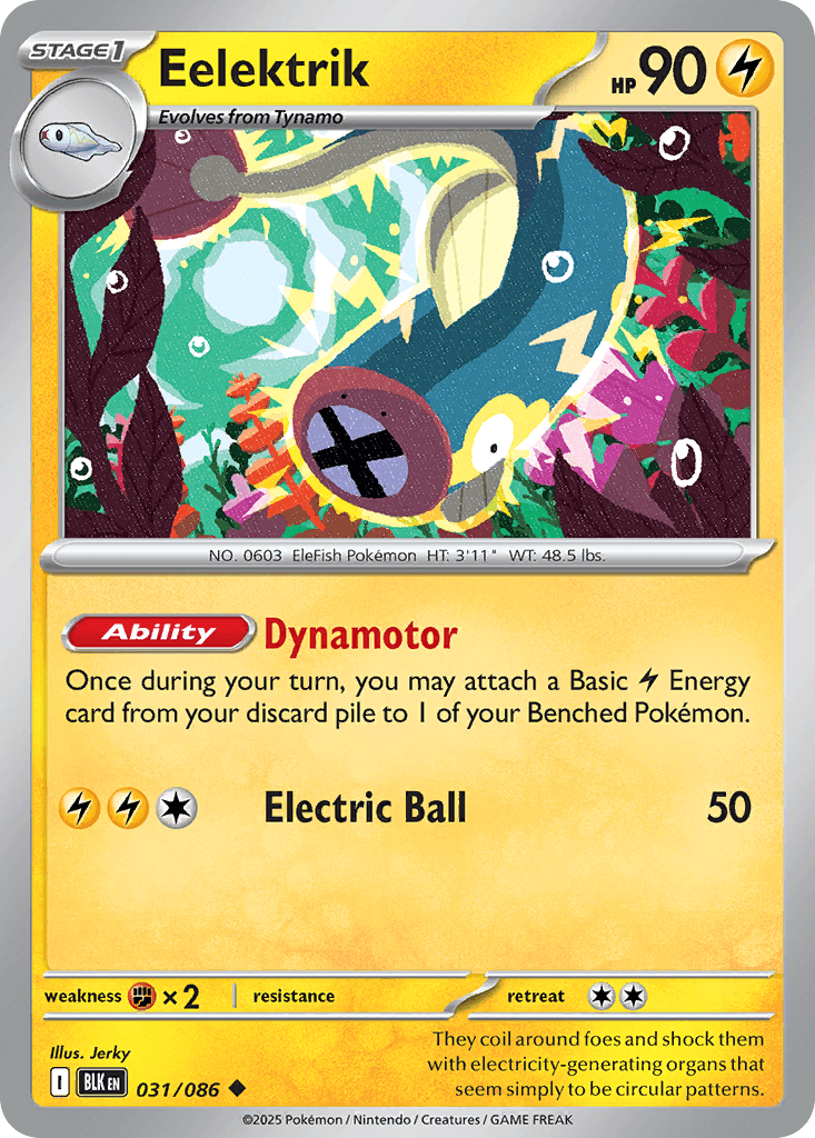 Carte Pokémon Lampéroie #031 — Foudre Noire
