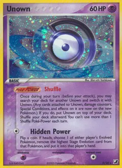 Carte Pokémon Zarbi #D — Forces Cachées