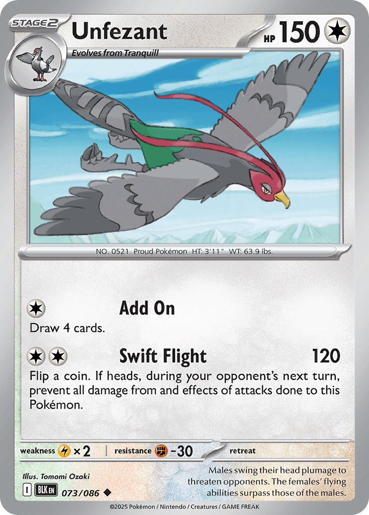 Carte Pokémon Déflaisan #073 — Foudre Noire