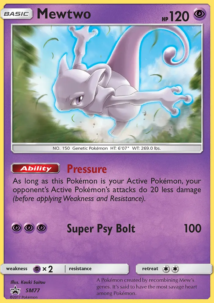 Carte Pokémon Mewtwo #SM77 — Promos Soleil et Lune