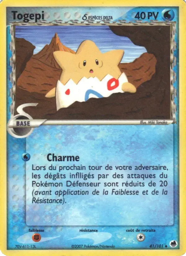 Carte Pokémon Togepi δ #041 — Île des Dragons