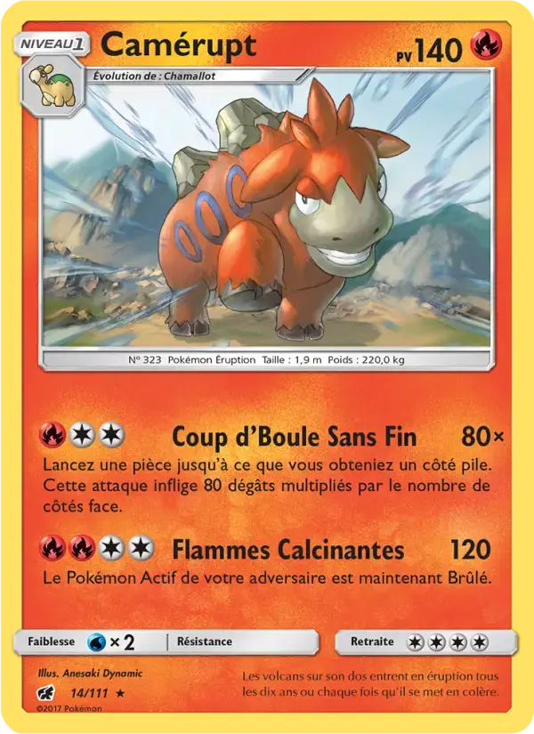 Carte Pokémon Camérupt #14 — Invasion Carmin