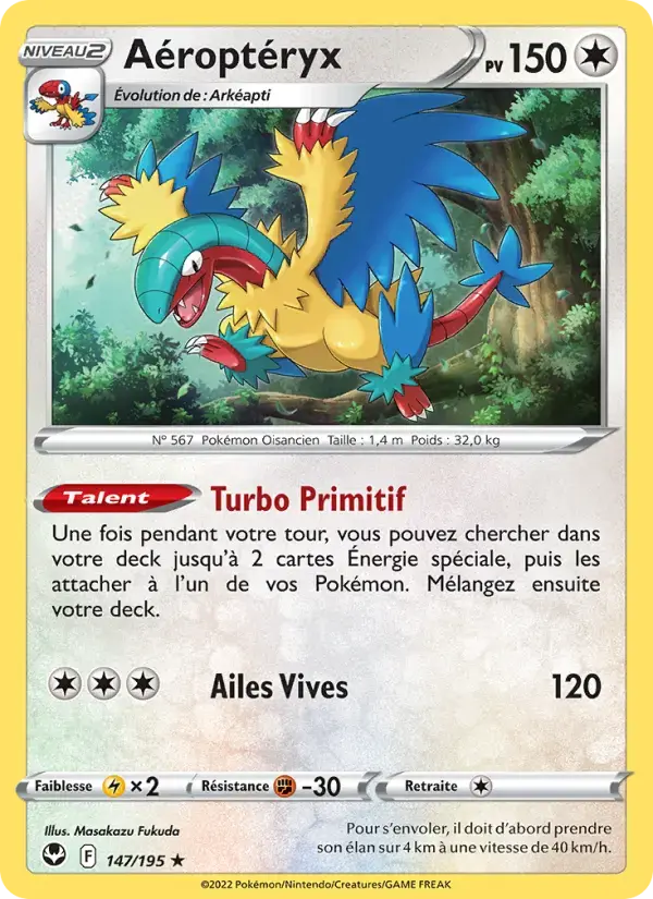 Carte Pokémon Aéroptéryx #147 — Tempête Argentée