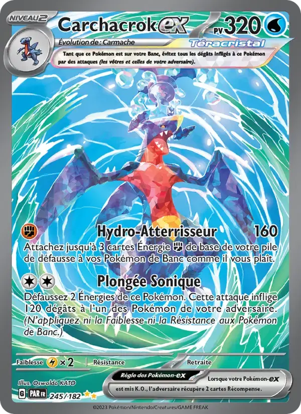 Carte Pokémon Carchacrok-ex #245 — Faille Paradoxe
