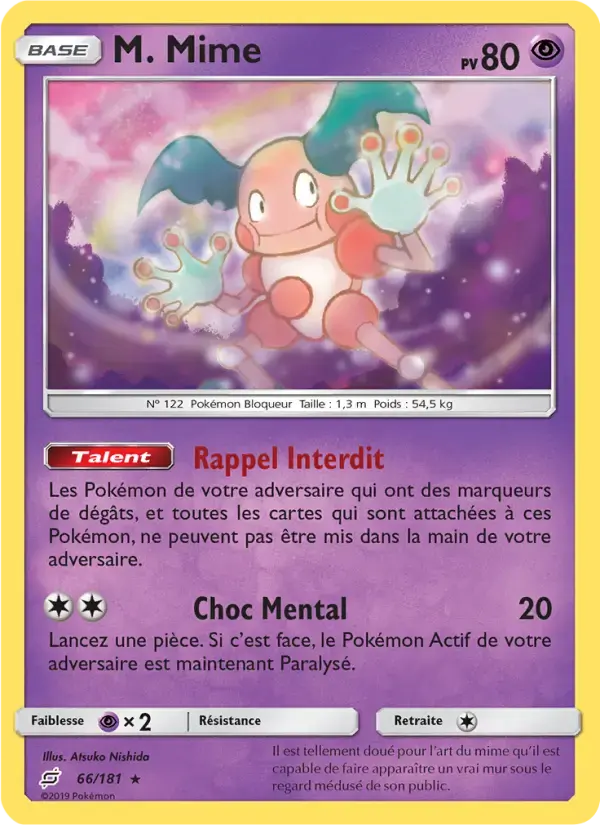 Carte Pokémon M. Mime #66 — Duo de Choc