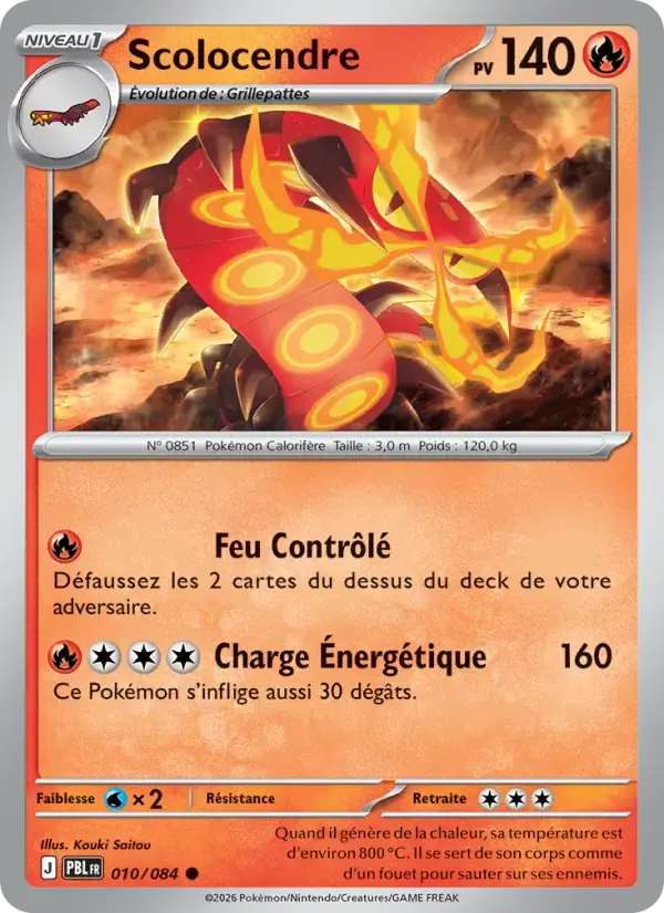 Carte Pokémon Scolocendre #010 — Nuit Noire