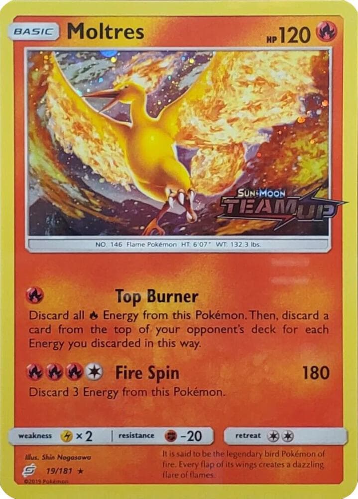 Moltres #019 Stamp — Team Up