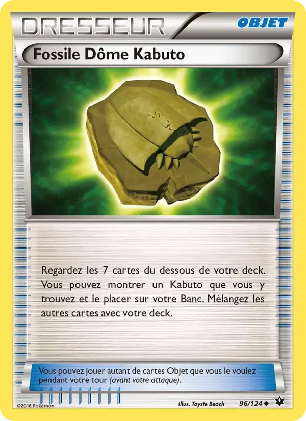 Carte Pokémon Fossile Dôme Kabuto #96 — Impact des Destins