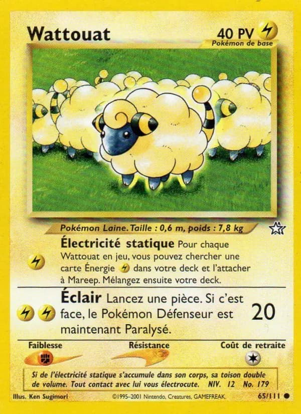 Carte Pokémon Wattouat #65 — Neo Genesis