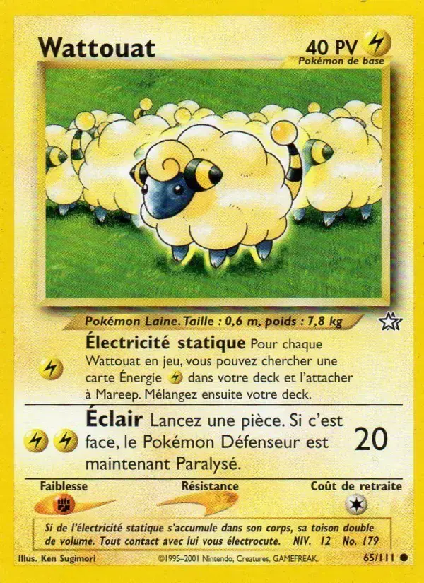 Carte Pokémon Wattouat #65 — Neo Genesis