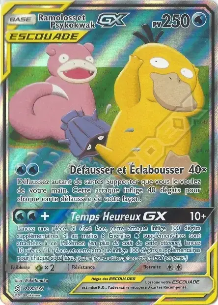 Carte Pokémon Ramoloss et Psykokwak-GX #218/236 — Jumbo