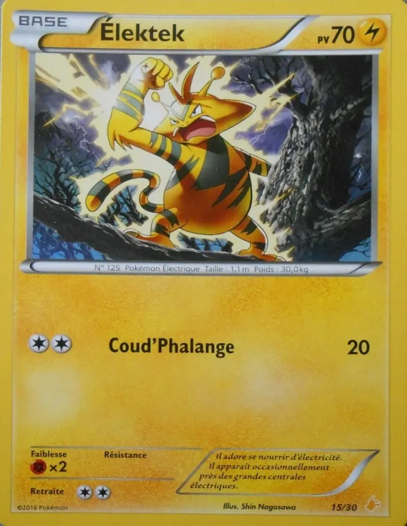 Carte Pokémon Élektek #15 — Kit du Dresseur XY (Pikachu Catcheur)