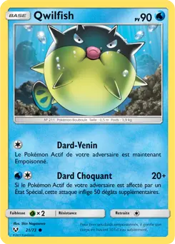 Carte Pokémon Qwilfish #21 — Légendes Brillantes