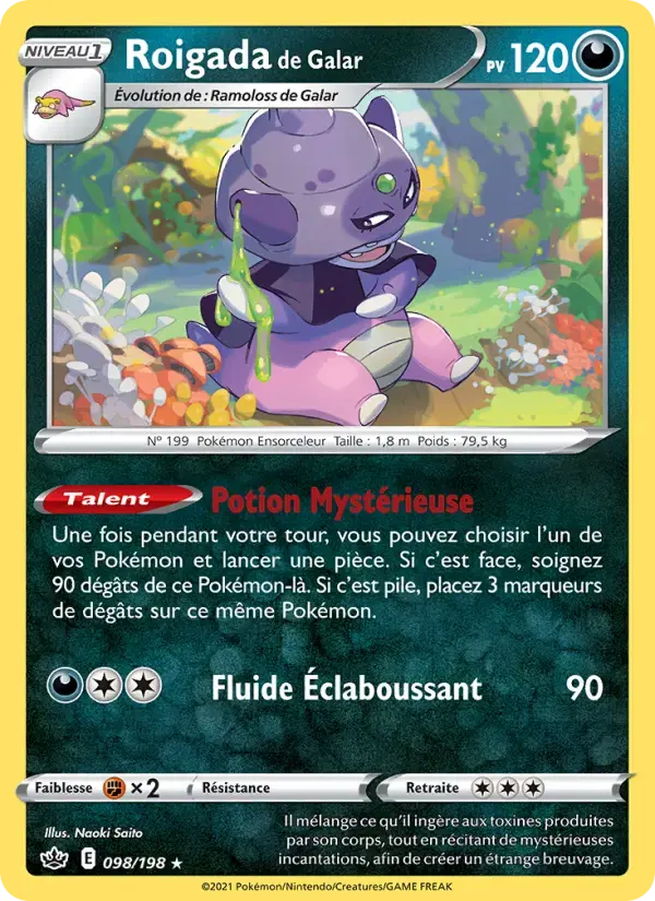 Carte Pokémon Roigada de Galar #98 — Règne de Glace