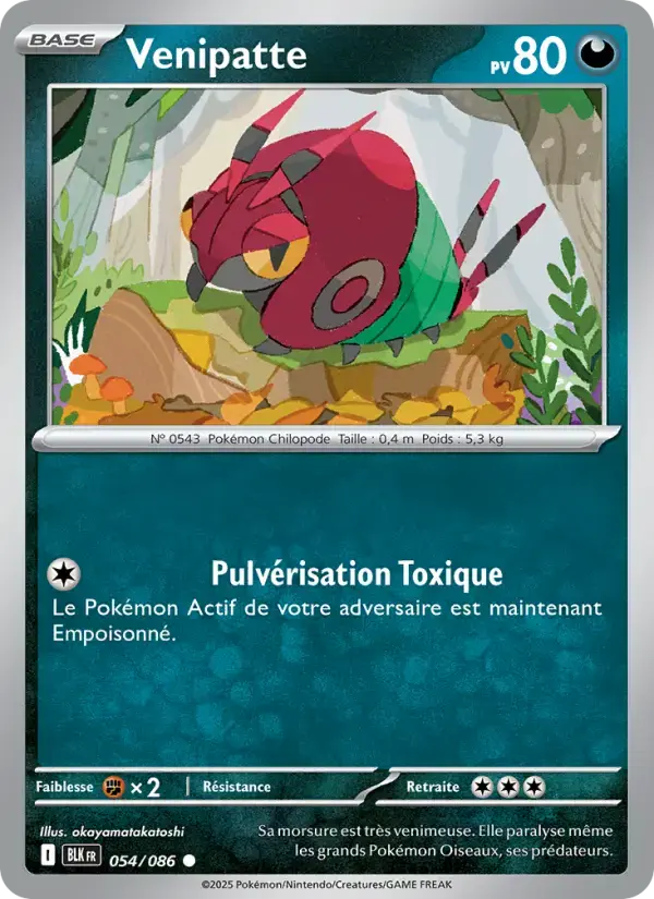 Carte Pokémon Venipatte #054 — Foudre Noire