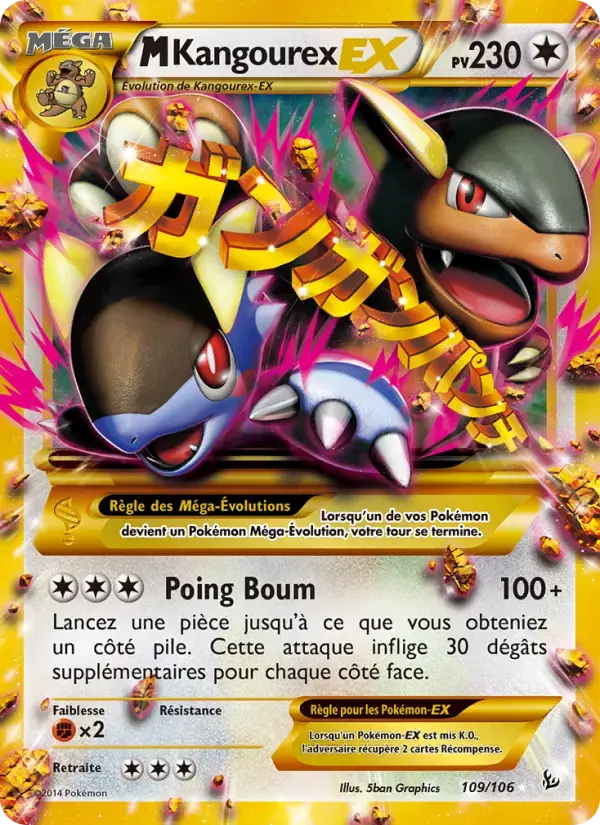Carte Pokémon M-Kangourex EX #109 — Étincelles