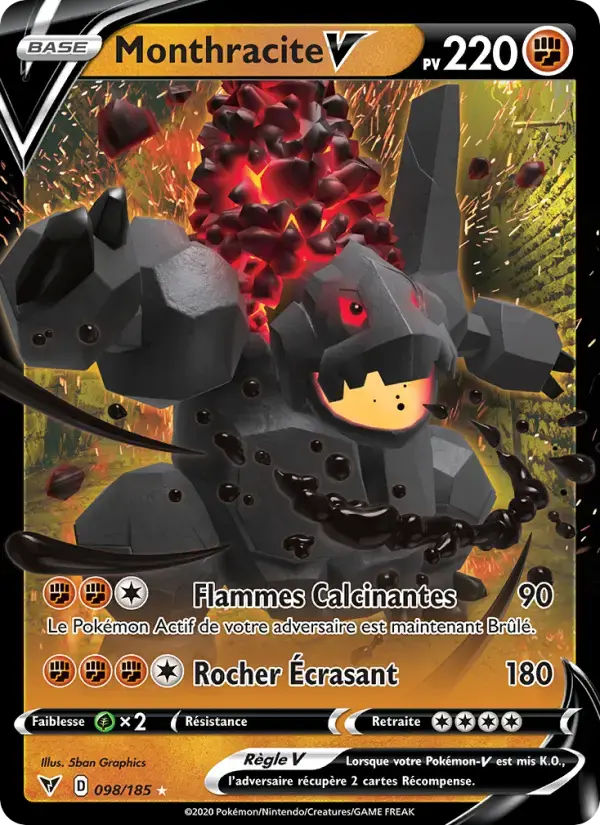 Carte Pokémon Monthracite V #98 — Voltage Éclatant