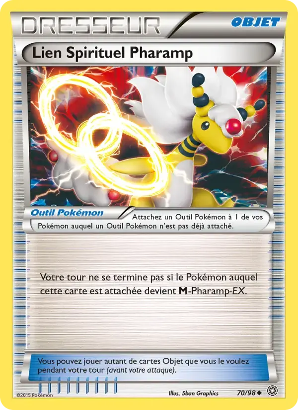 Carte Pokémon Lien Spirituel Pharamp #70 — Origines Antiques