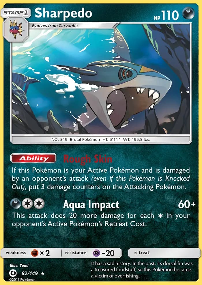 Sharpedo #82 — Sun & Moon