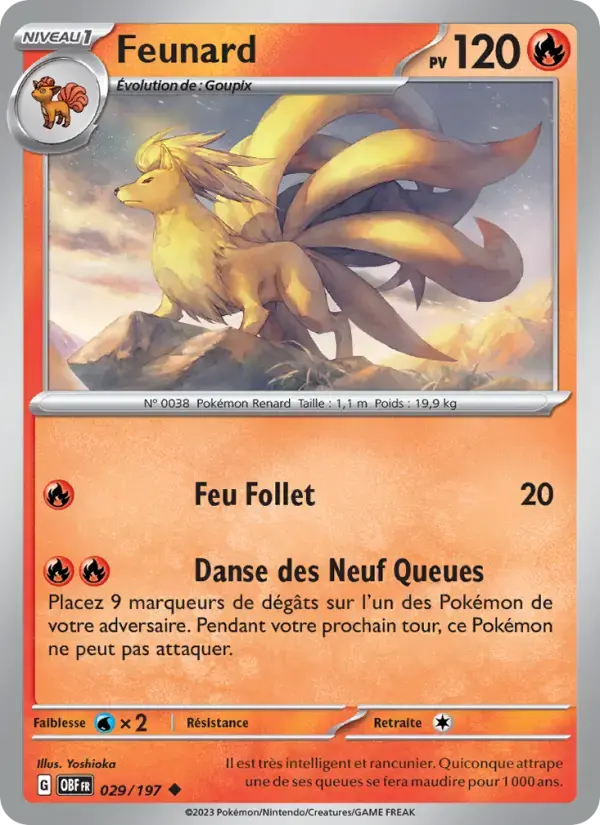 Carte Pokémon Feunard #029 — Flammes Obsidiennes