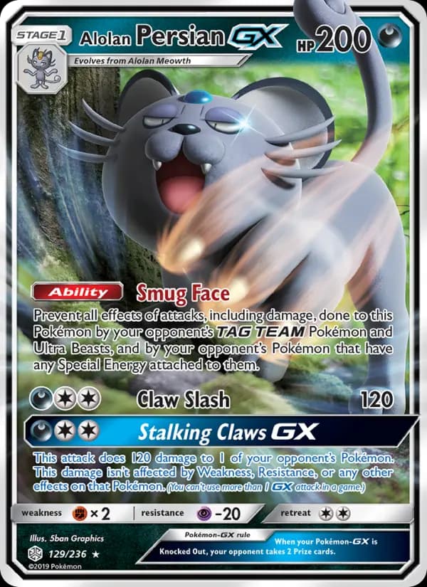 Alolan Persian GX #129 — Cosmic Eclipse