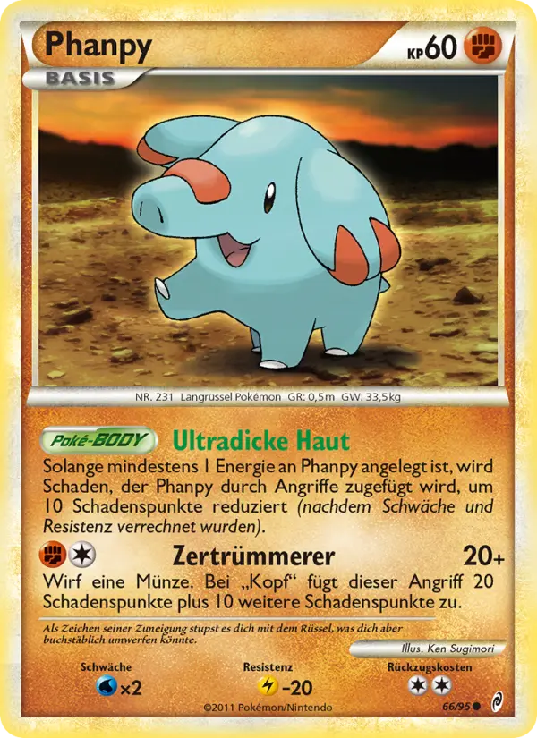 Carte Pokémon Phanpy #66 — L'Appel des Légendes