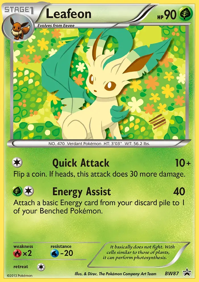 Leafeon #BW87 — Black & White Promos