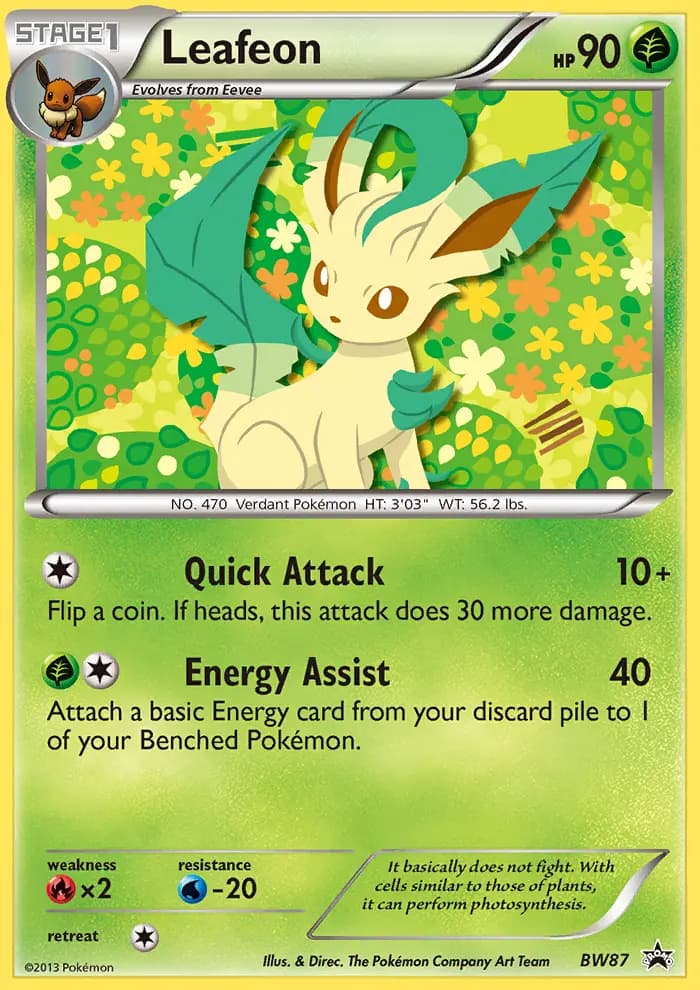 Leafeon #BW87 — Black & White Promos