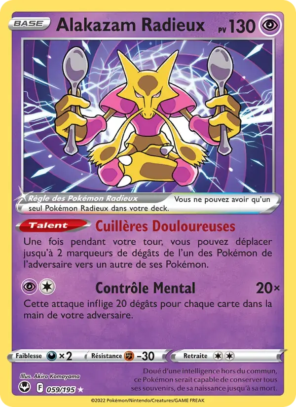 Carte Pokémon Alakazam Radieux #059 — Tempête Argentée
