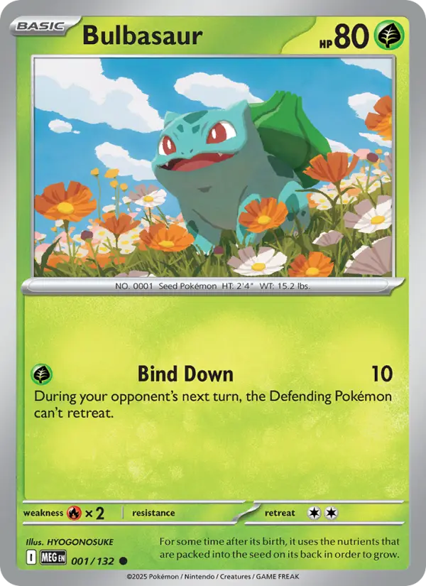 Carte Pokémon Bulbizarre #001 — Méga-Évolution