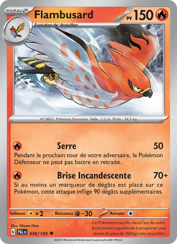 Carte Pokémon Flambusard #030 — Évolutions à Paldea