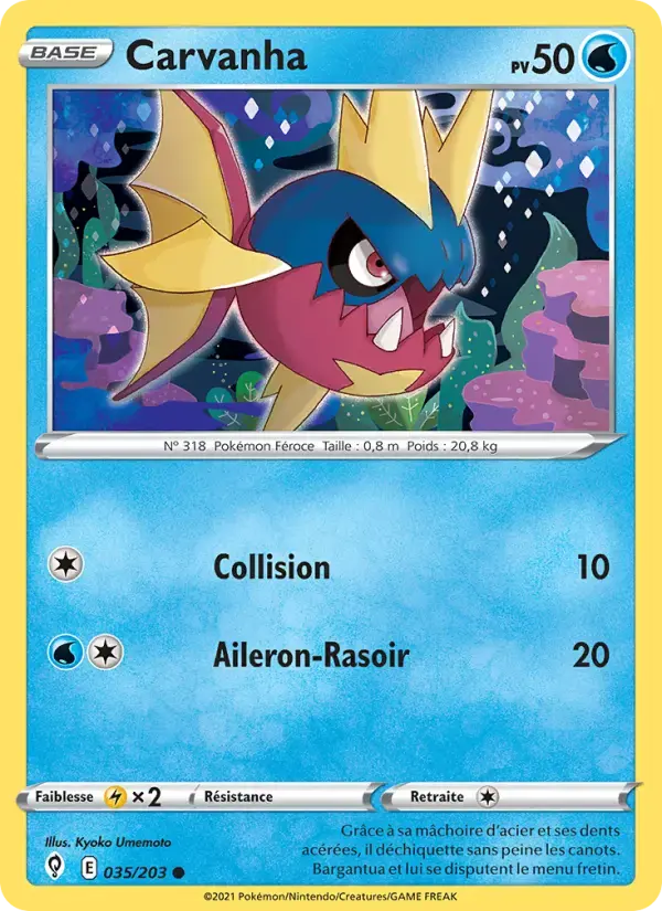 Carte Pokémon Carvanha #35 — Évolution Céleste