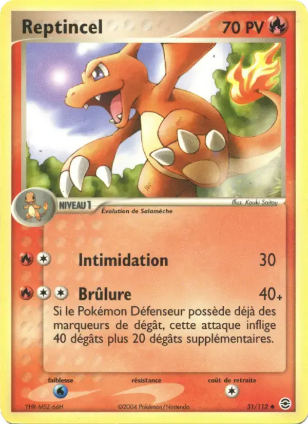 Carte Pokémon Reptincel #31 — Rouge Feu & Vert Feuille