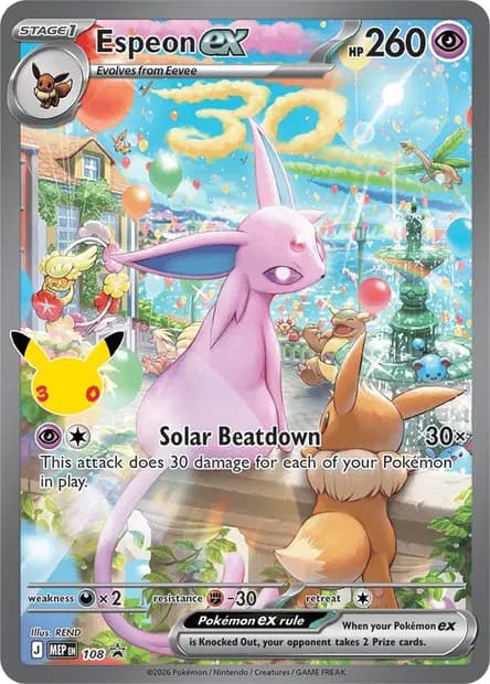 Espeon ex #108 — Mega Evolution Promos