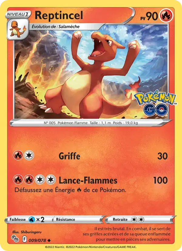 Carte Pokémon Reptincel #009 — Pokémon GO