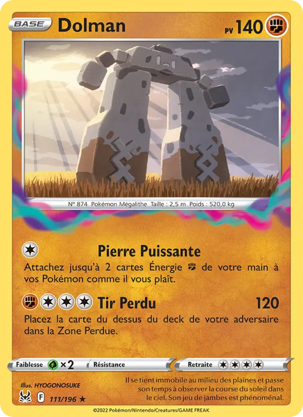 Carte Pokémon Dolman #111 — Origine Perdue