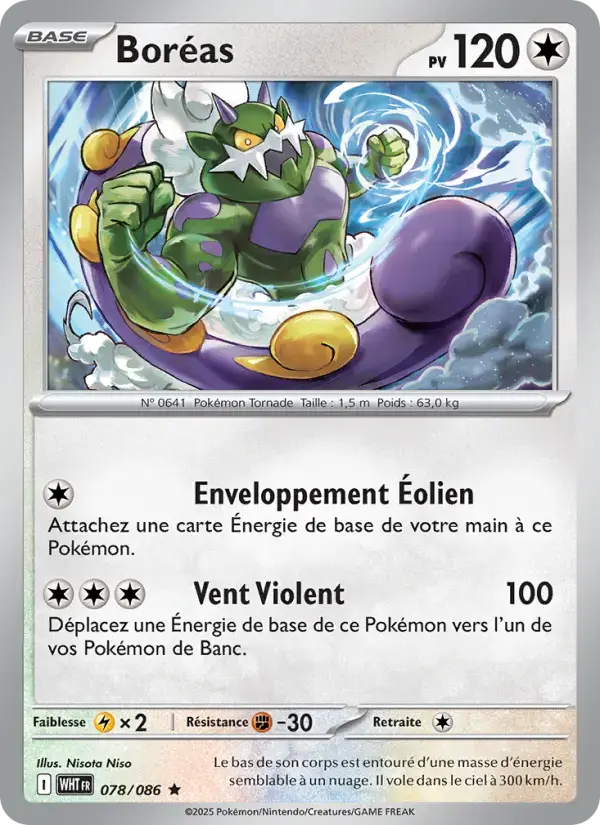 Carte Pokémon Boréas #078 — Flamme Blanche