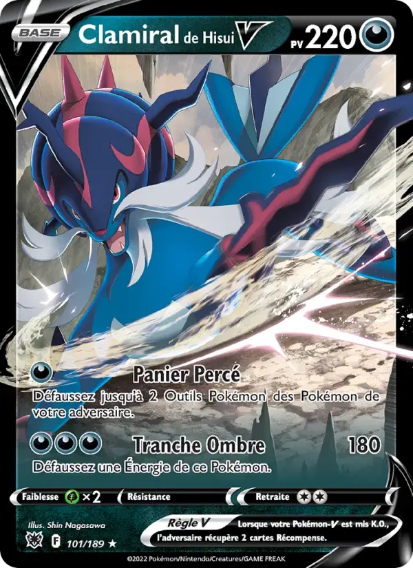 Carte Pokémon Clamiral de Hisui V #101 — Astres Radieux
