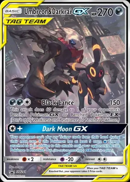 Carte Pokémon Noctali et Darkrai-GX #SM241 — Jumbo