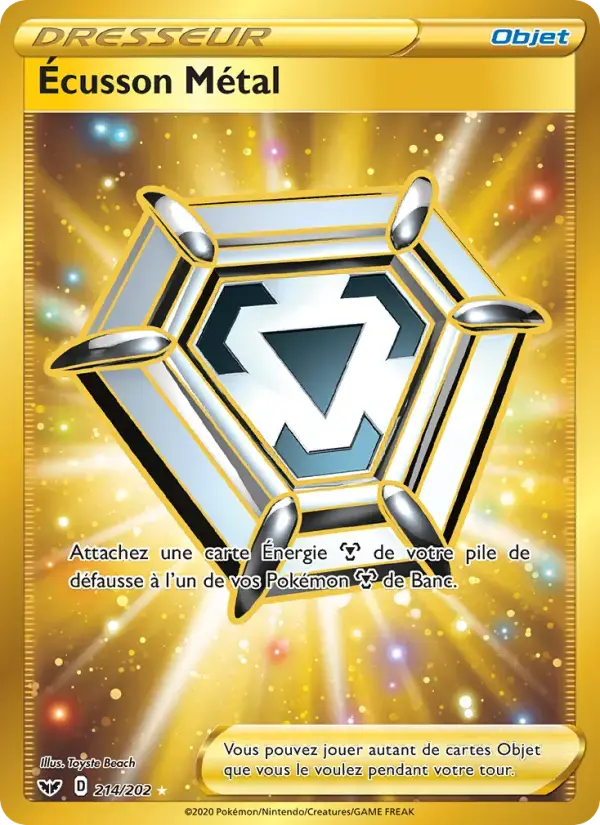 Carte Pokémon Écusson Métal #214 — Épée et Bouclier